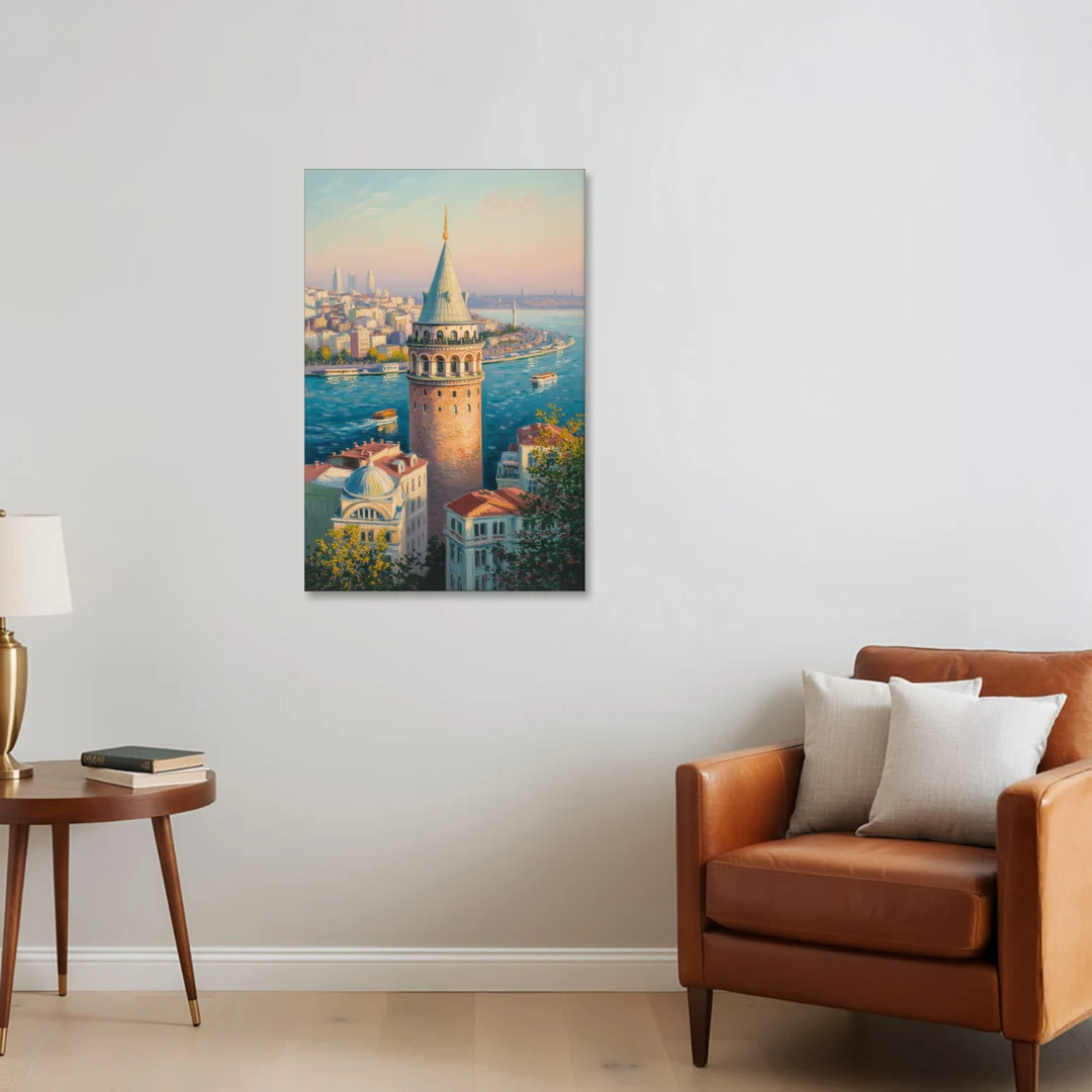 Galata Tower View - Canvas Wall Art - Sofa - 24x36