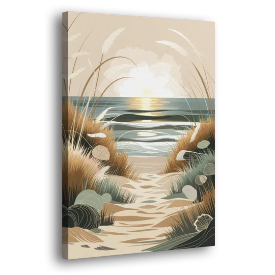Galveston Coastal Vibes - Canvas Wall Art - Side