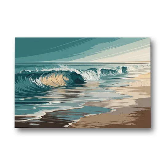 Galveston Ocean Waves - Canvas Wall Art - Front
