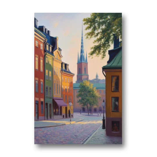 Gamla Stan Charm - Canvas Wall Art - Front