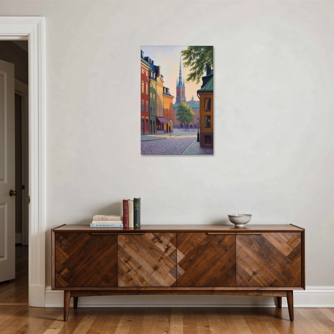 Gamla Stan Charm - Canvas Wall Art - Coffee Table - 24x36