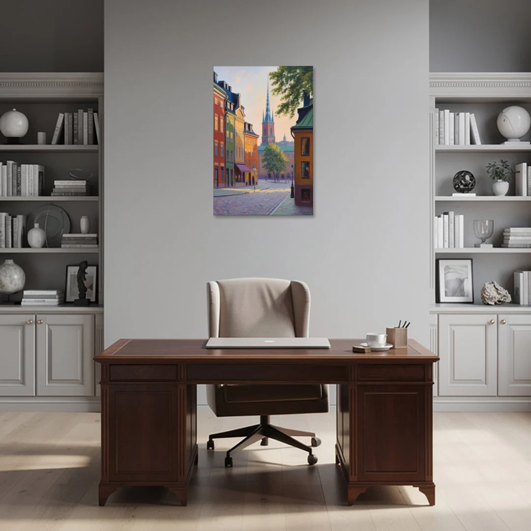 Gamla Stan Charm - Canvas Wall Art - Office - 24x36