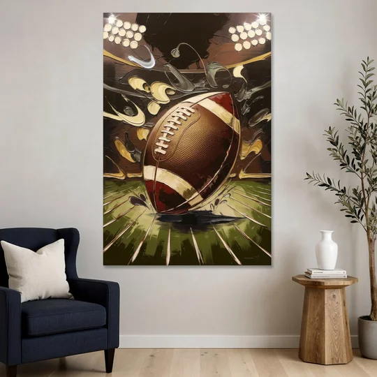 Garland Football Spirit - Canvas Wall Art - Sofa - 40x60