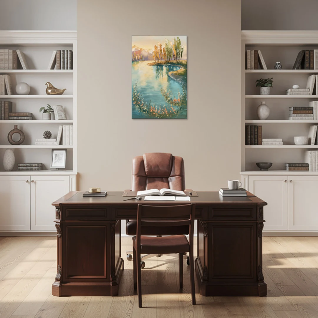 Garland Lakeside Serenity - Canvas Wall Art - Office - 24x36