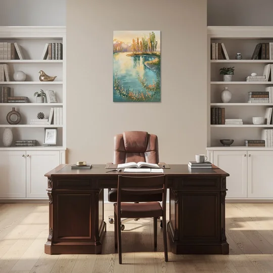 Garland Lakeside Serenity - Canvas Wall Art - Office - 24x36