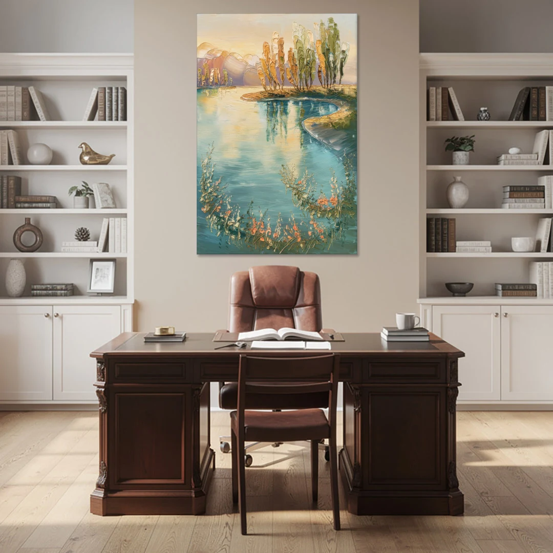 Garland Lakeside Serenity - Canvas Wall Art - Office - 40x60
