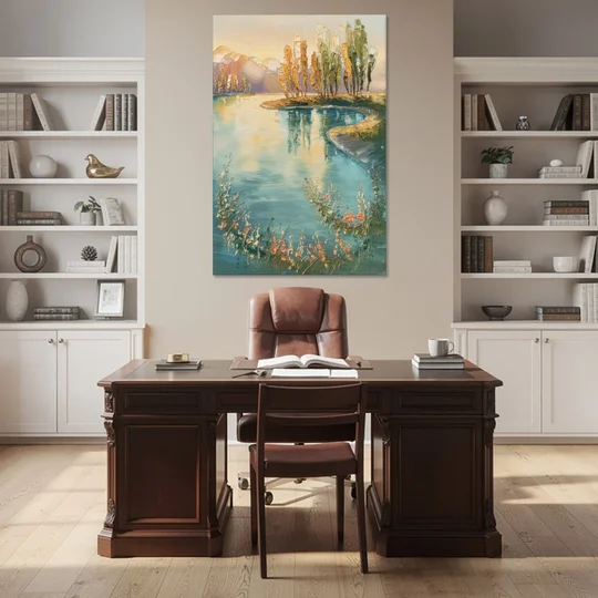 Garland Lakeside Serenity - Canvas Wall Art - Office - 40x60