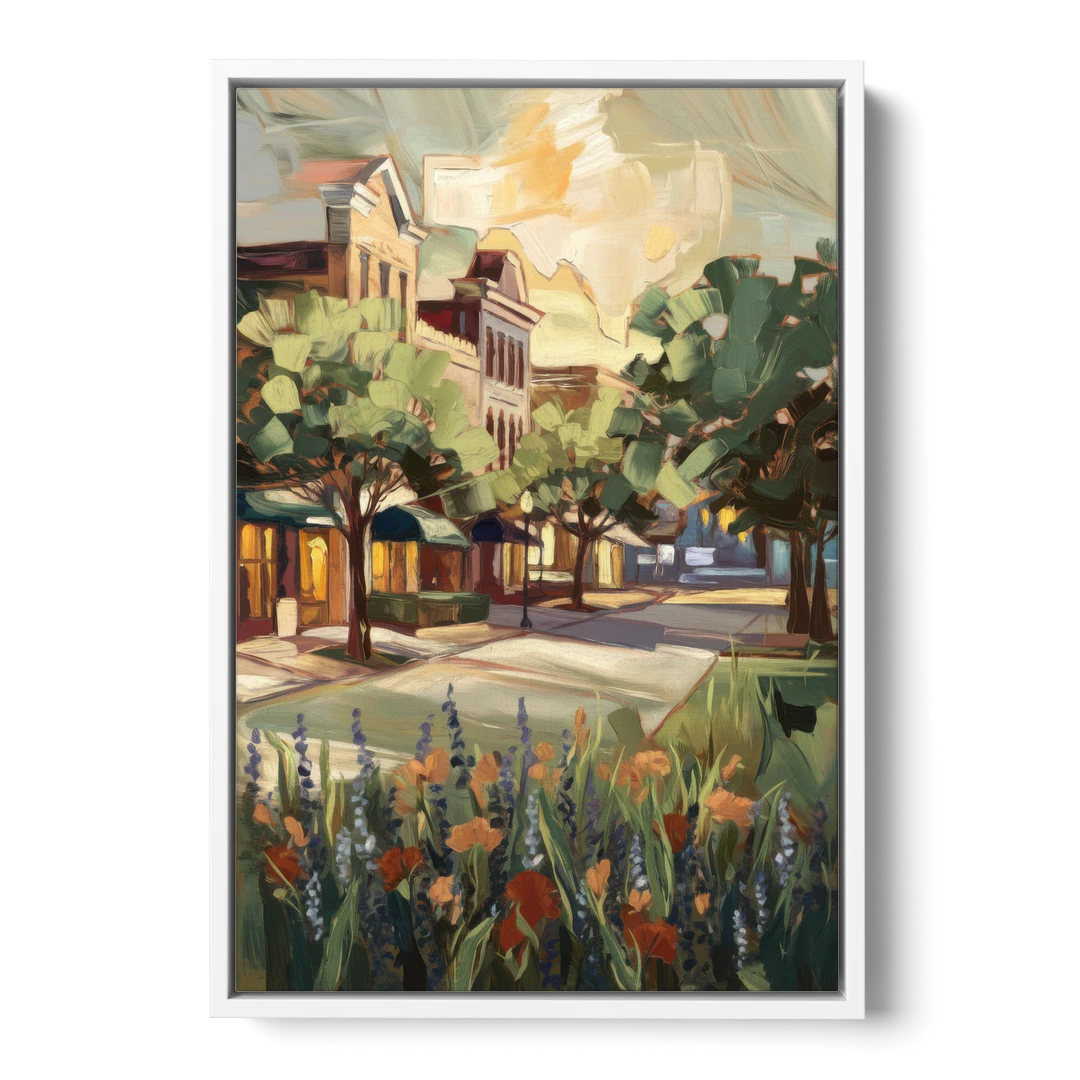 Garland Texas Pride - White Framed Canvas Wall Art - Front