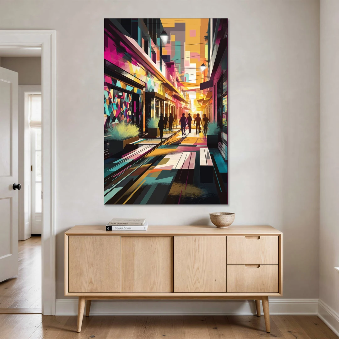 Garland Vibrant Streets - Canvas Wall Art - Coffee Table - 40x60