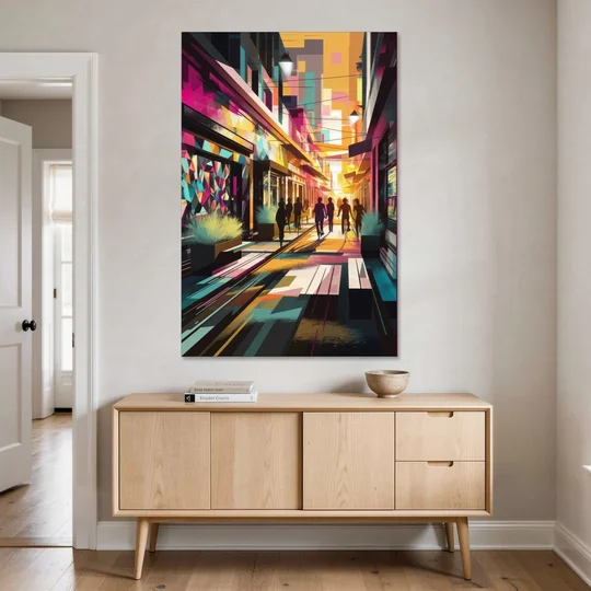 Garland Vibrant Streets - Canvas Wall Art - Coffee Table - 40x60