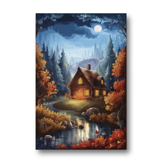 Gatlinburg Cabin in the Woods - Canvas Wall Art - Front