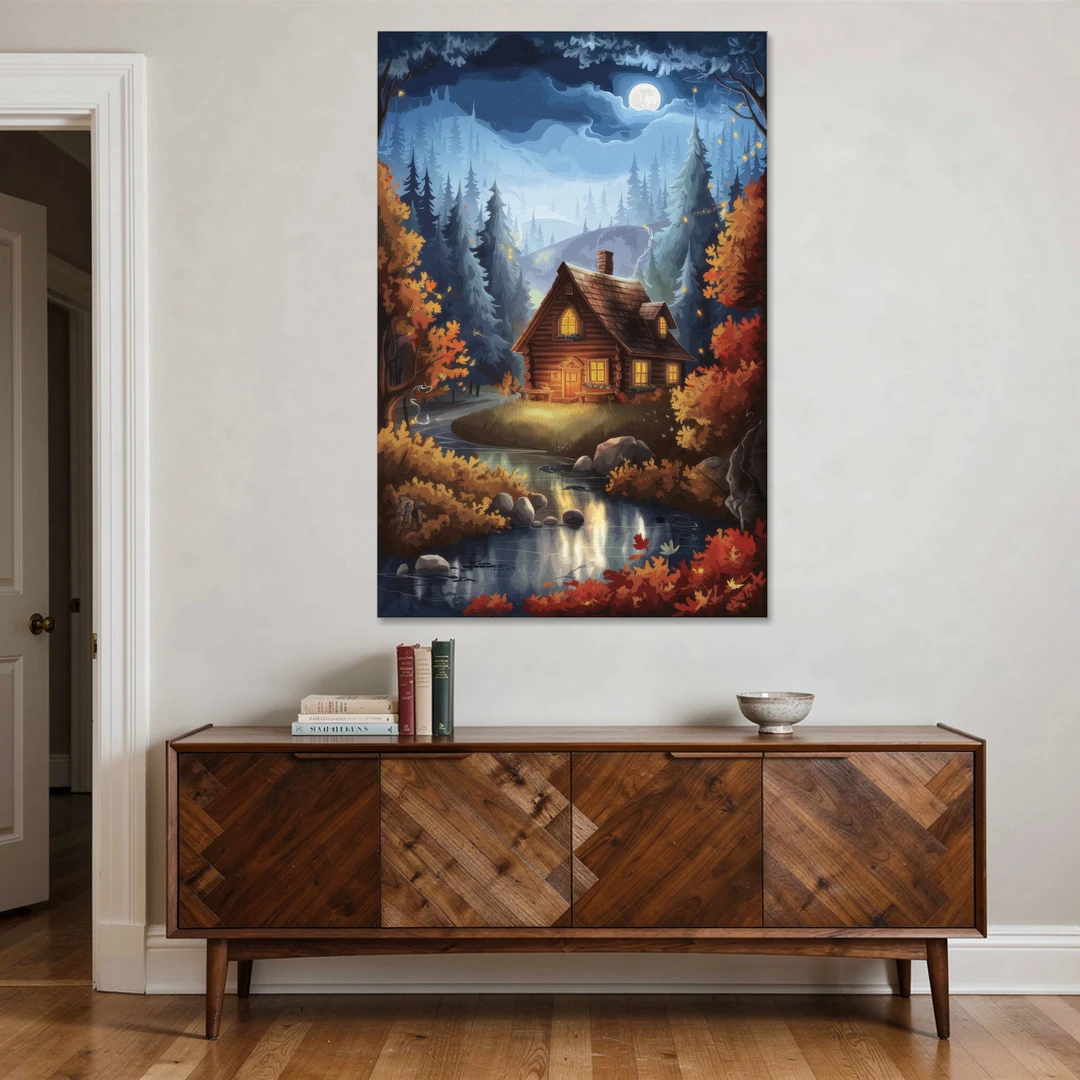Gatlinburg Cabin in the Woods - Canvas Wall Art - Coffee Table - 40x60