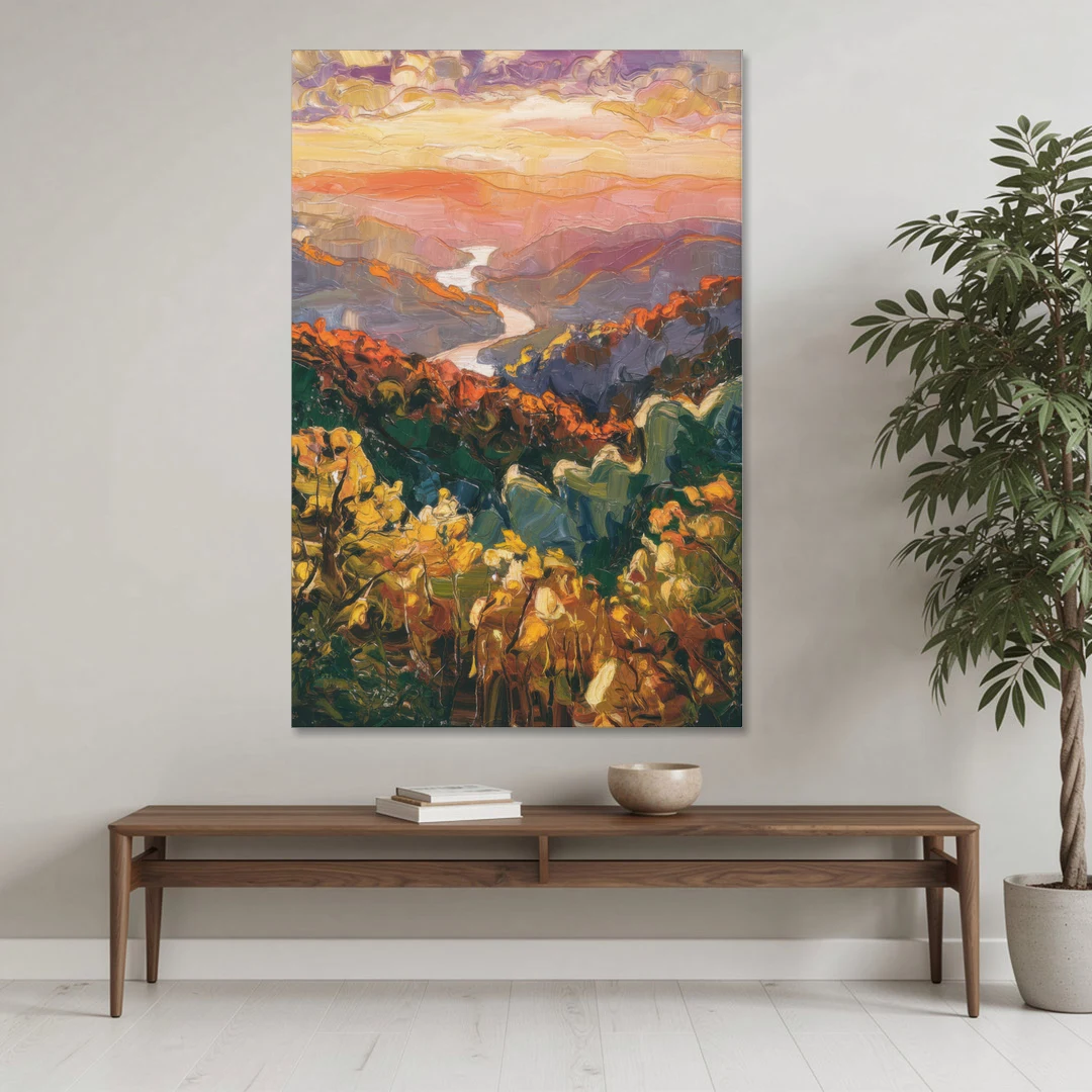 Gatlinburg Scenic Smoky Mountains - Canvas Wall Art - Coffee Table - 40x60