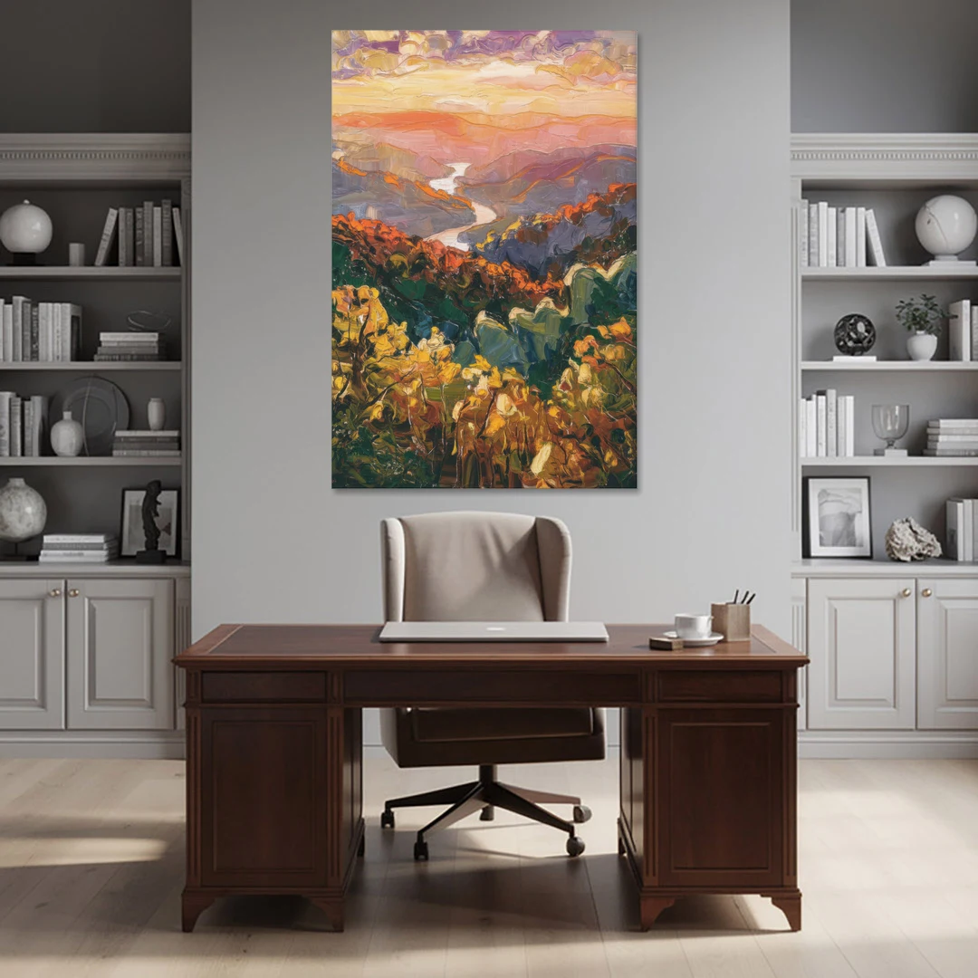 Gatlinburg Scenic Smoky Mountains - Canvas Wall Art - Office - 40x60
