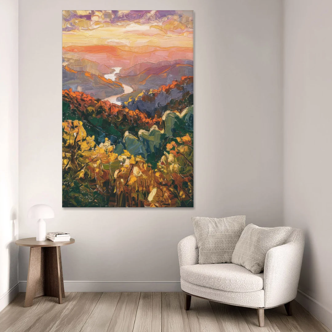 Gatlinburg Scenic Smoky Mountains - Canvas Wall Art - Sofa - 40x60