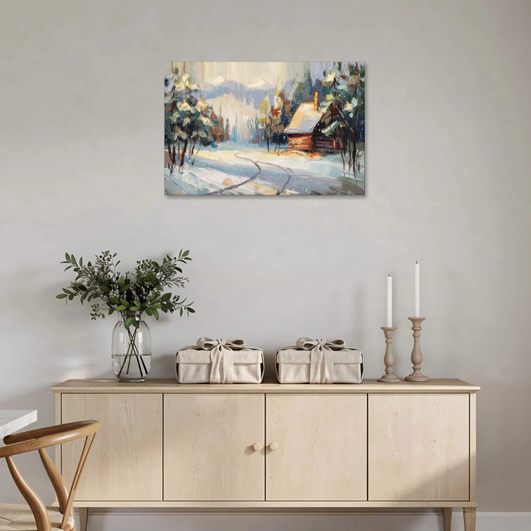 Gatlinburg Winter Wonderland - Canvas Wall Art - Coffee Table - 36x24