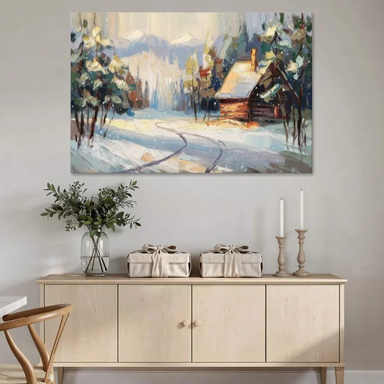 Gatlinburg Winter Wonderland - Canvas Wall Art - Coffee Table - 60x40