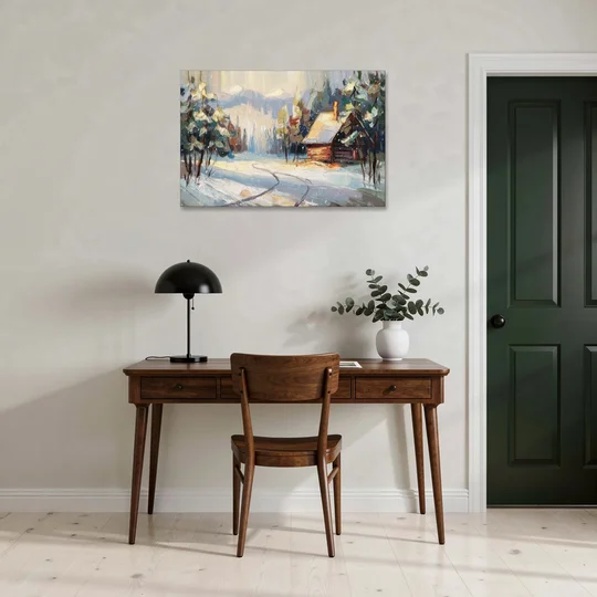Gatlinburg Winter Wonderland - Canvas Wall Art - Office - 36x24