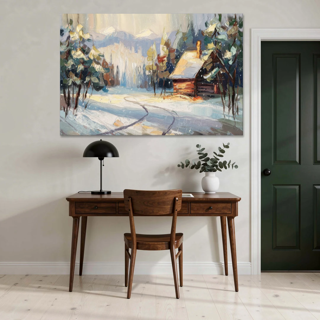Gatlinburg Winter Wonderland - Canvas Wall Art - Office - 60x40