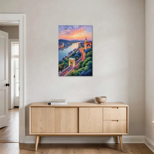 Gellért Hill Sunset - Canvas Wall Art - Coffee Table - 24x36