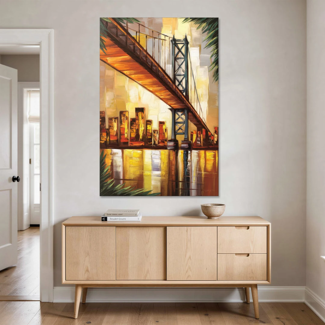 George Washington Bridge Scenic - Canvas Wall Art - Coffee Table - 40x60