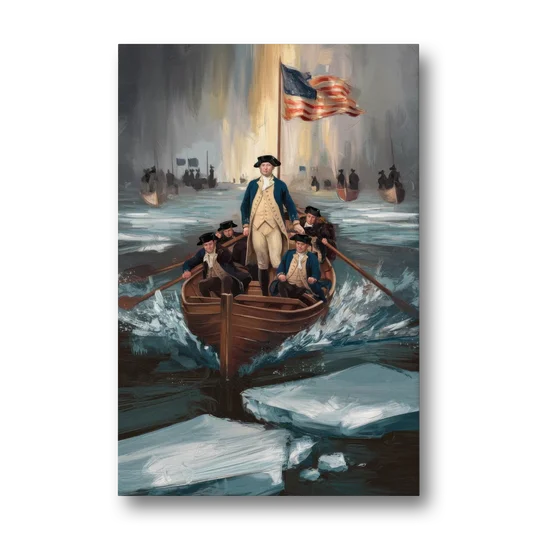 George Washington Crossing Delaware - Canvas Wall Art - Front