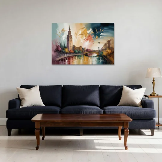 Giralda Grace - Canvas Wall Art - Sofa - 36x24