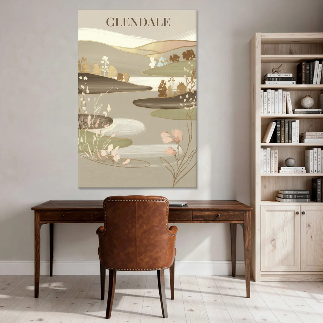 Glendale Rustic Elegance - Canvas Wall Art - Office - 40x60