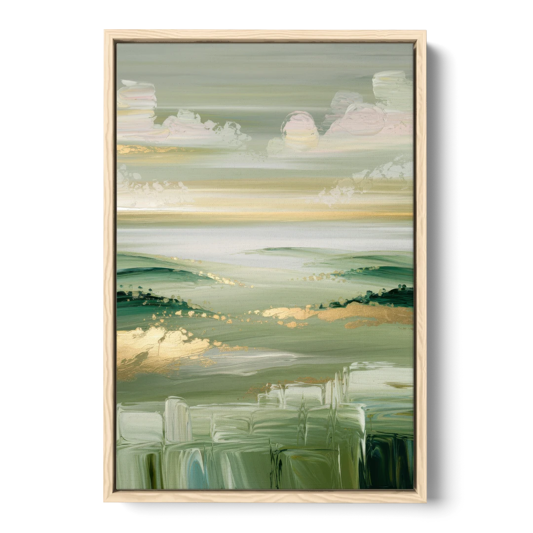 Glendale Scenic Horizons - Oak Framed Canvas Wall Art - Front