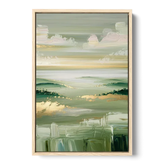 Glendale Scenic Horizons - Oak Framed Canvas Wall Art - Front