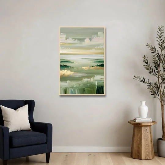 Glendale Scenic Horizons - Oak Framed Canvas Wall Art - Sofa - 24x36