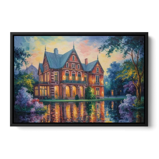 Goethe House Heritage - Black Framed Canvas Wall Art - Front