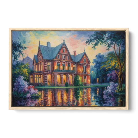 Goethe House Heritage - Oak Framed Canvas Wall Art - Front