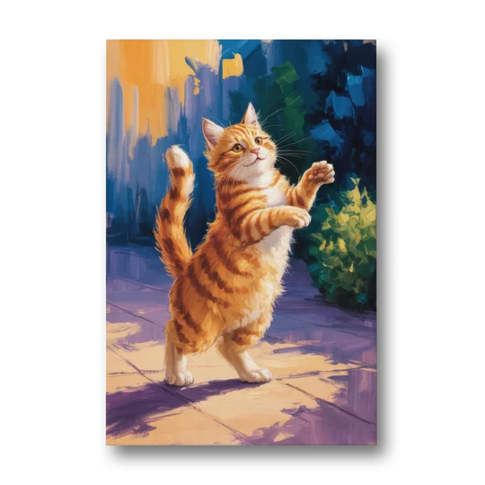 Golden Hour Orange Cat - Canvas Wall Art - Front