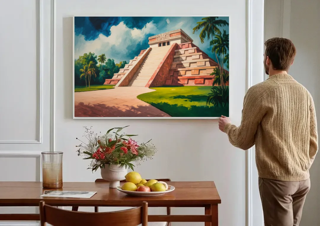 Gran Museo del Mundo Maya canvas wall art above a dining table