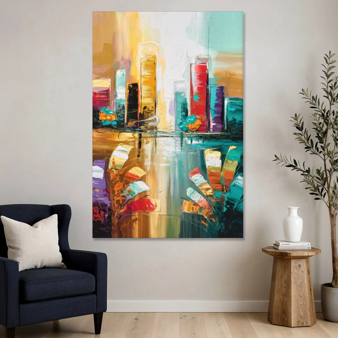 Grand Rapids Artistic City Vibes - Canvas Wall Art - Sofa - 40x60