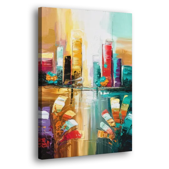 Grand Rapids Artistic City Vibes - Canvas Wall Art - Side