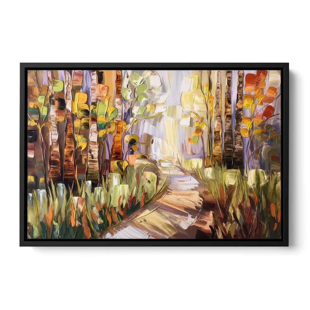 Grand Rapids Seasonal Foliage - Black Framed Canvas Wall Art - Front