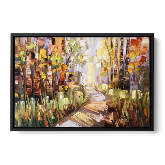 Grand Rapids Seasonal Foliage - Black Framed Canvas Wall Art - Front
