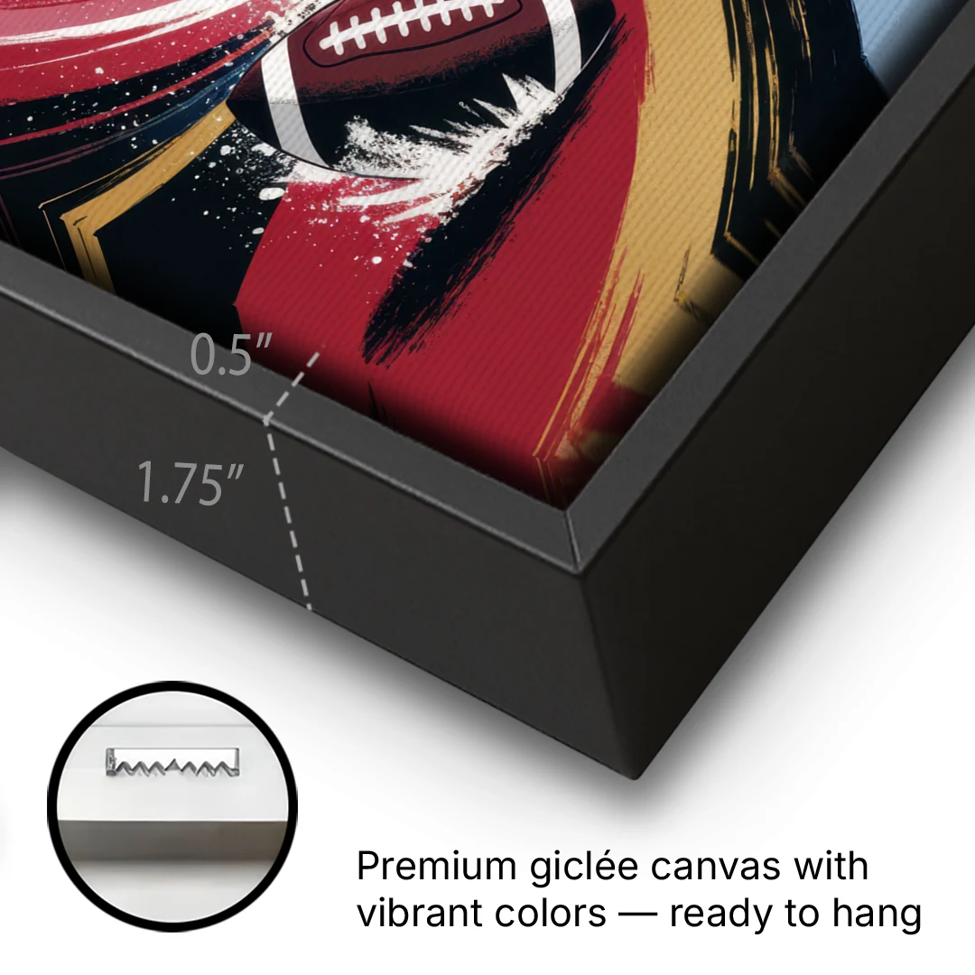 Grand Rapids Sports Team Pride - Black Framed Canvas Wall Art - Gallery Wrap Corner