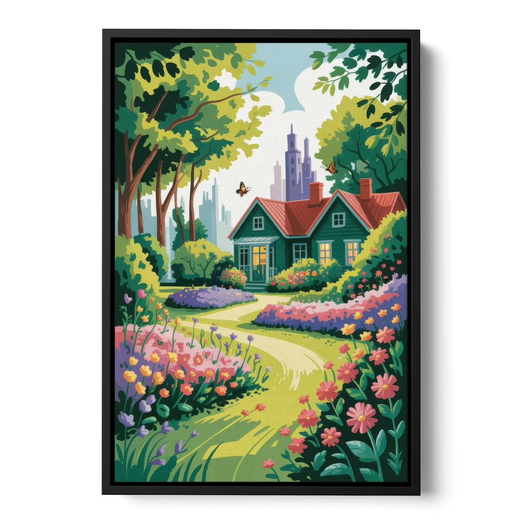 Green Gables Heritage - Black Framed Canvas Wall Art - Front