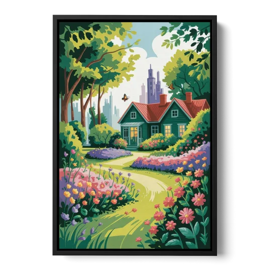 Green Gables Heritage - Black Framed Canvas Wall Art - Front
