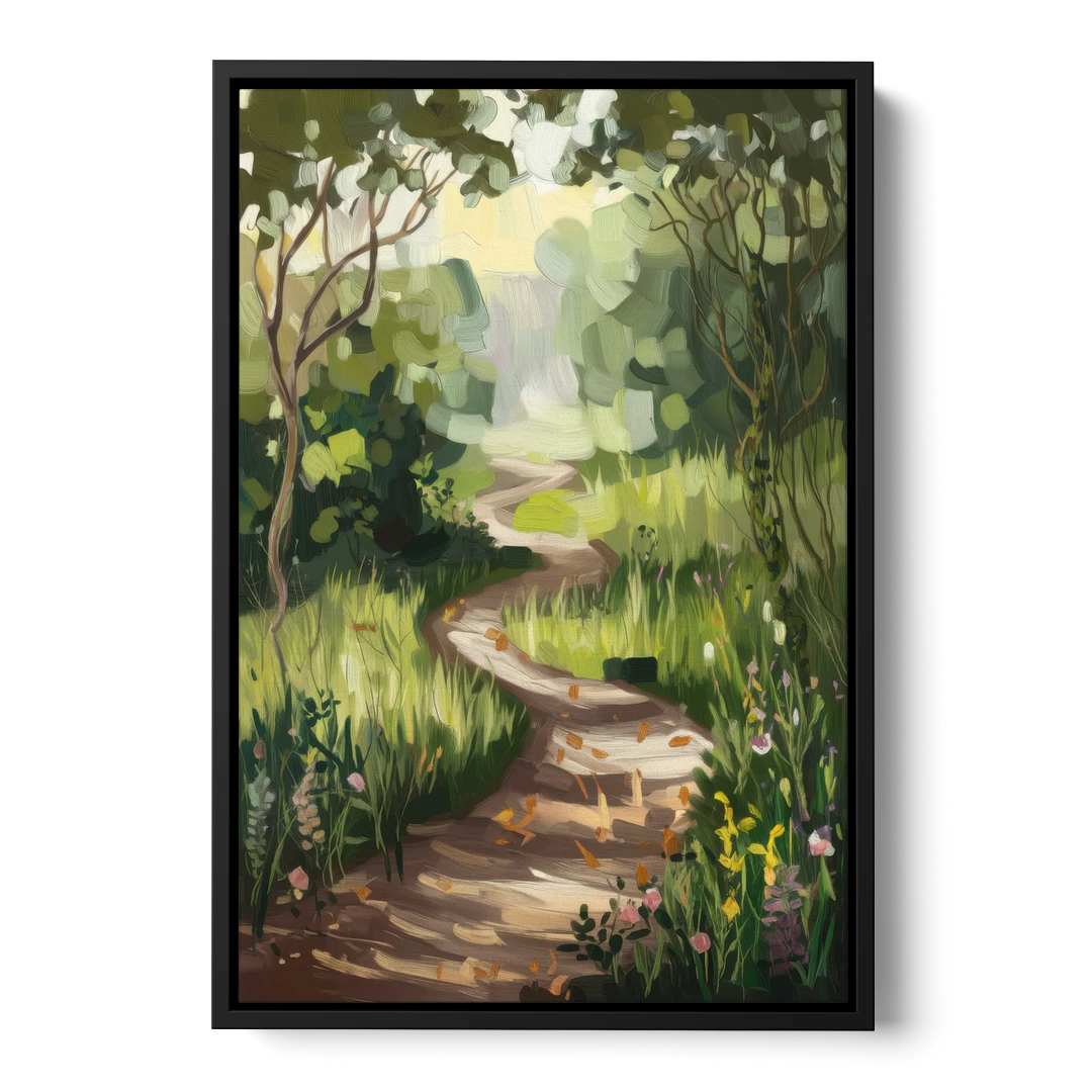 Greensboro Nature Trails - Black Framed Canvas Wall Art - Front