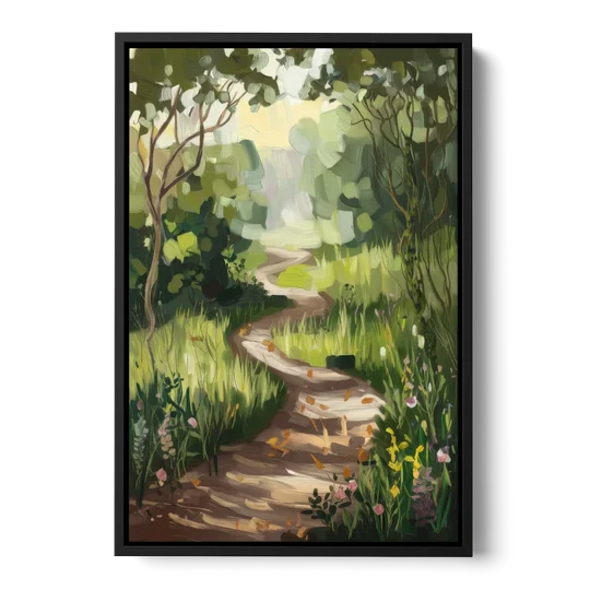Greensboro Nature Trails - Black Framed Canvas Wall Art - Front