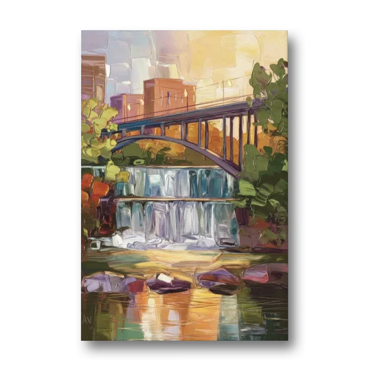 Greenville Historic Landmarks - Canvas Wall Art - Front