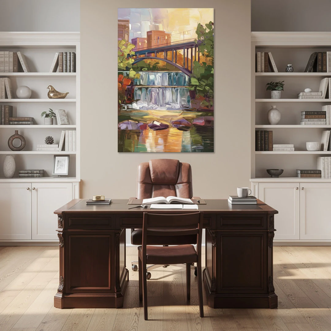 Greenville Historic Landmarks - Canvas Wall Art - Office - 40x60