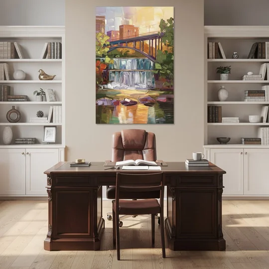 Greenville Historic Landmarks - Canvas Wall Art - Office - 40x60