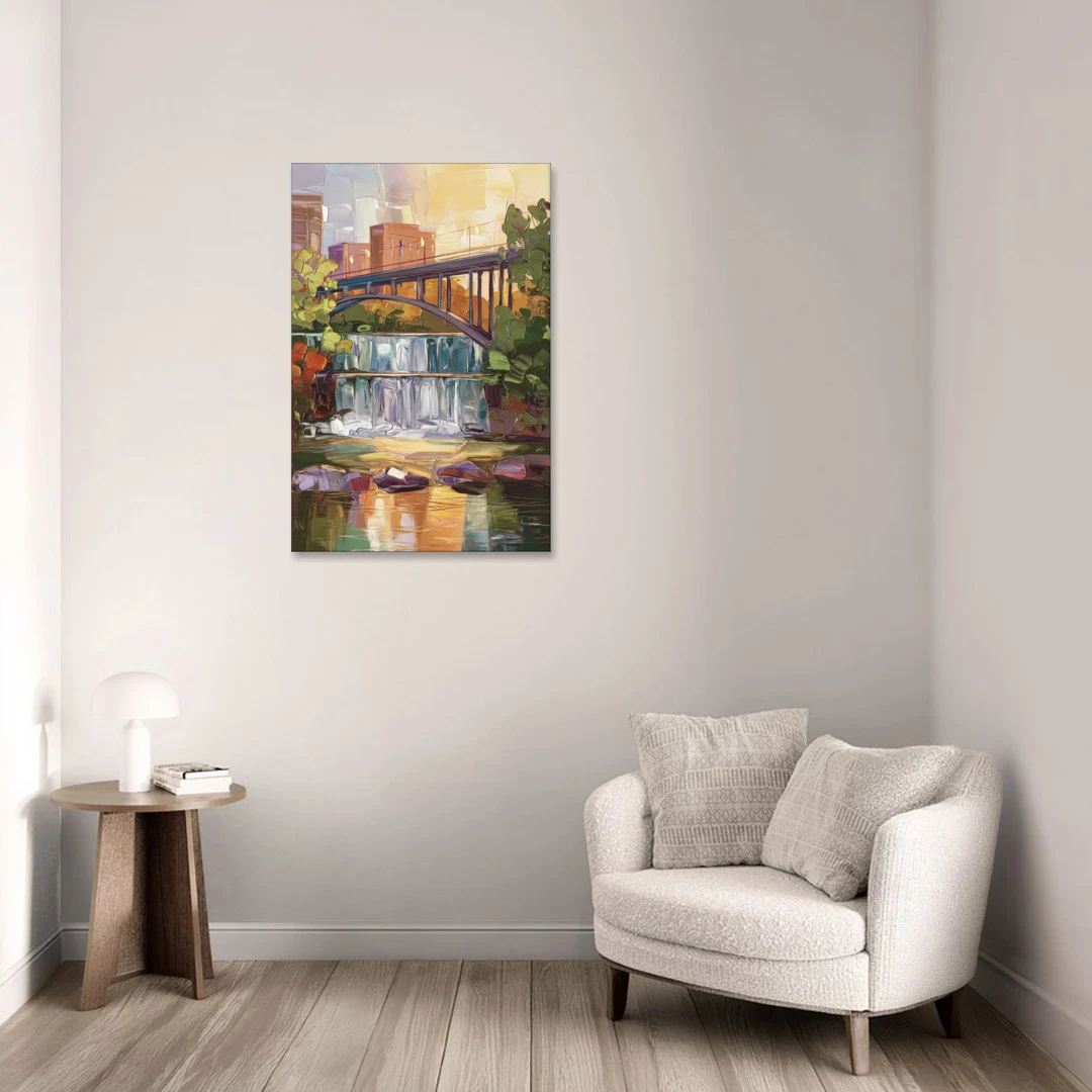 Greenville Historic Landmarks - Canvas Wall Art - Sofa - 24x36