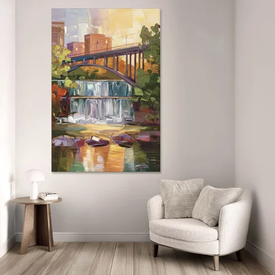 Greenville Historic Landmarks - Canvas Wall Art - Sofa - 40x60