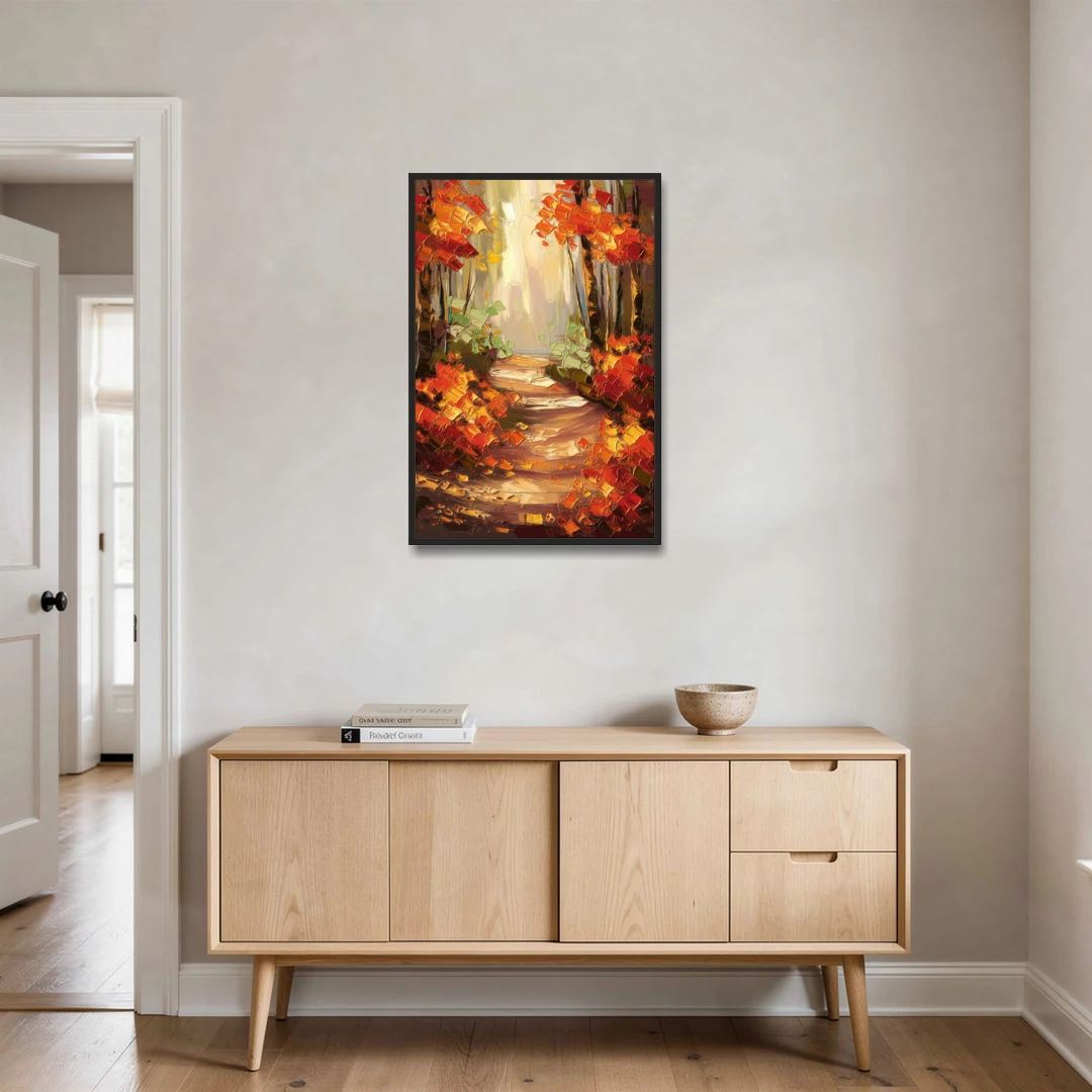 Greenville Nature Trails - Black Framed Canvas Wall Art - Coffee Table - 24x36